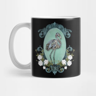 Wonderful elegant flamingo with flowers Mug